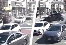 Позашляховик у повітрі: Водій врізався в Buffalo Wild Wings, пішоходи дивом залишилися живими