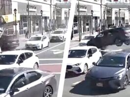 Позашляховик у повітрі: Водій врізався в Buffalo Wild Wings, пішоходи дивом залишилися живими